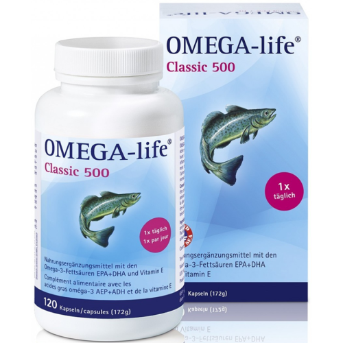 OMEGA-life, Classic 500 mg 120 Kaps