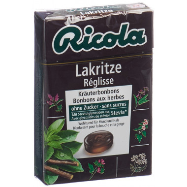 Ricola Lakritze Kräuterbonbons ohne Zucker mit Stevia