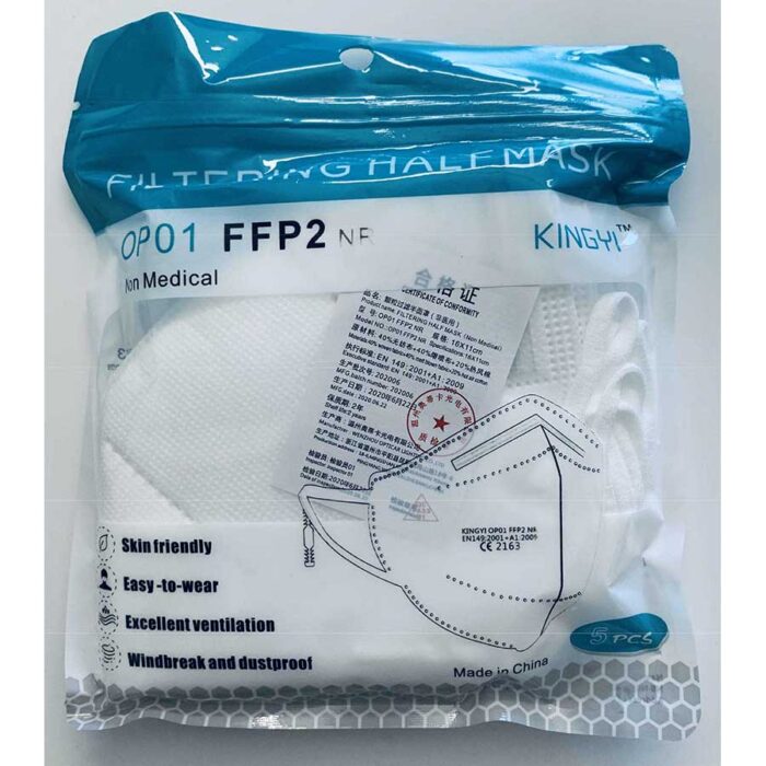 FFP2, Atemschutzmasken, 5 Stück, CE 2163